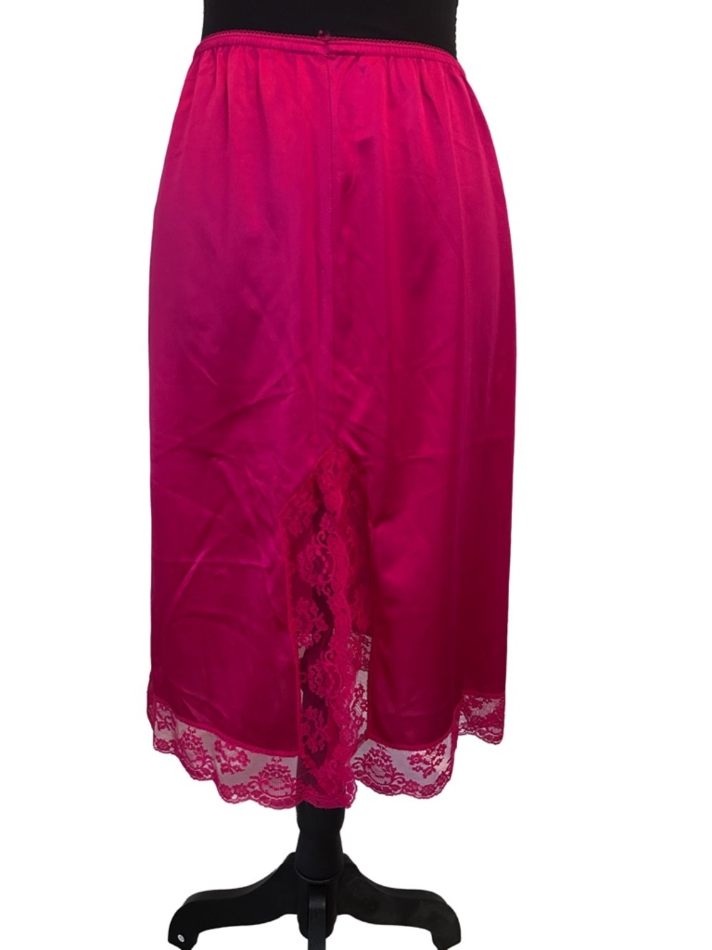 Vintage Impulse Sexy Red Lace-Trim Half Slip Size Medium